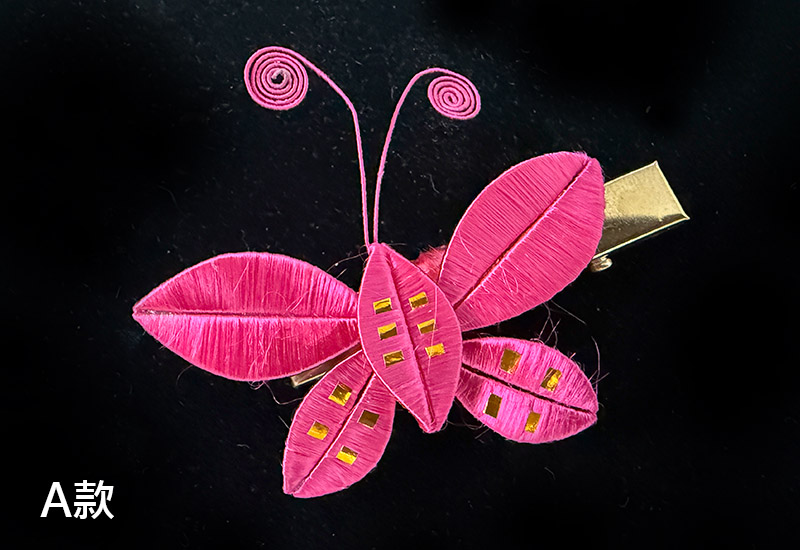 傳統紅春仔花(蝴蝶)夾/胸針/髮梳